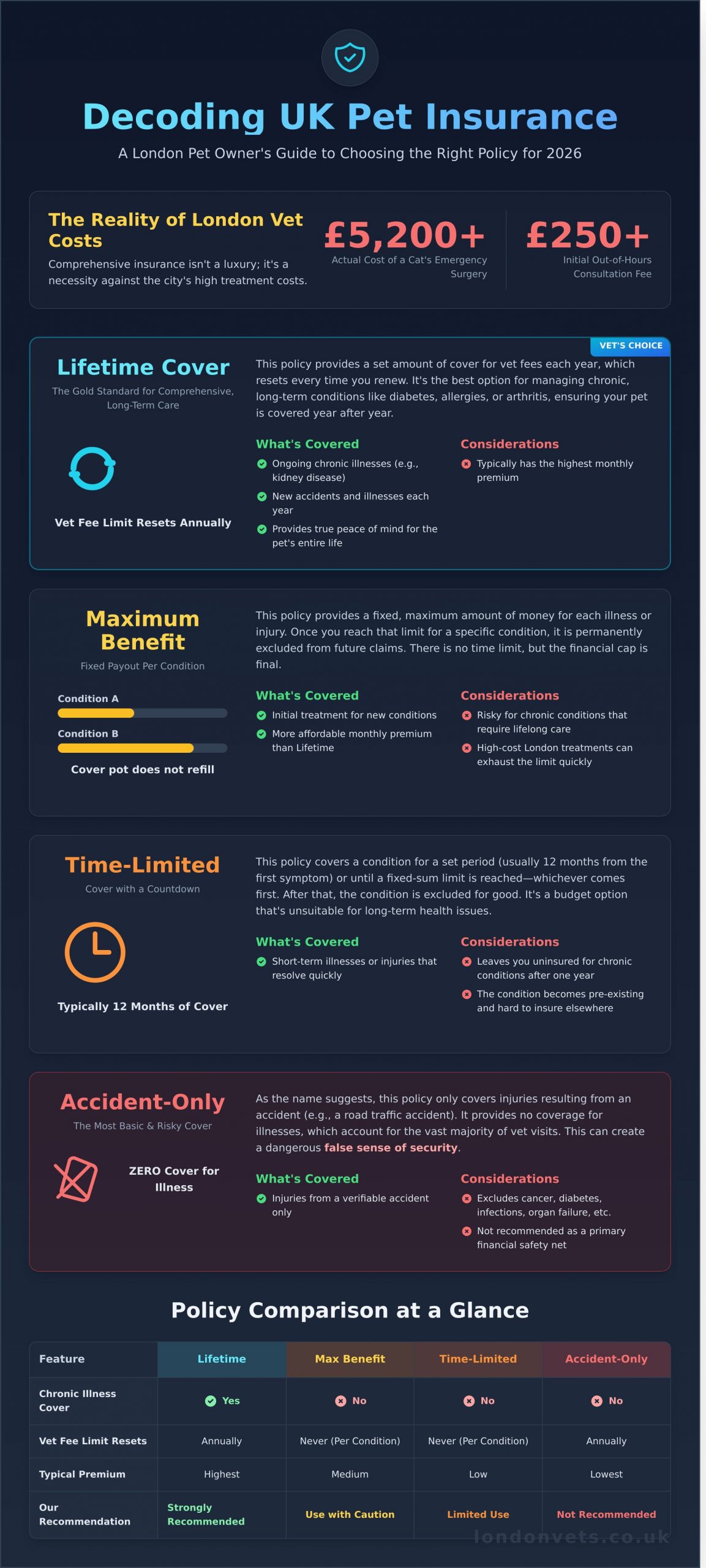 Pet Insurance UK: A London Owner’s Guide to Coverage & Costs in 2026 - Infographic
