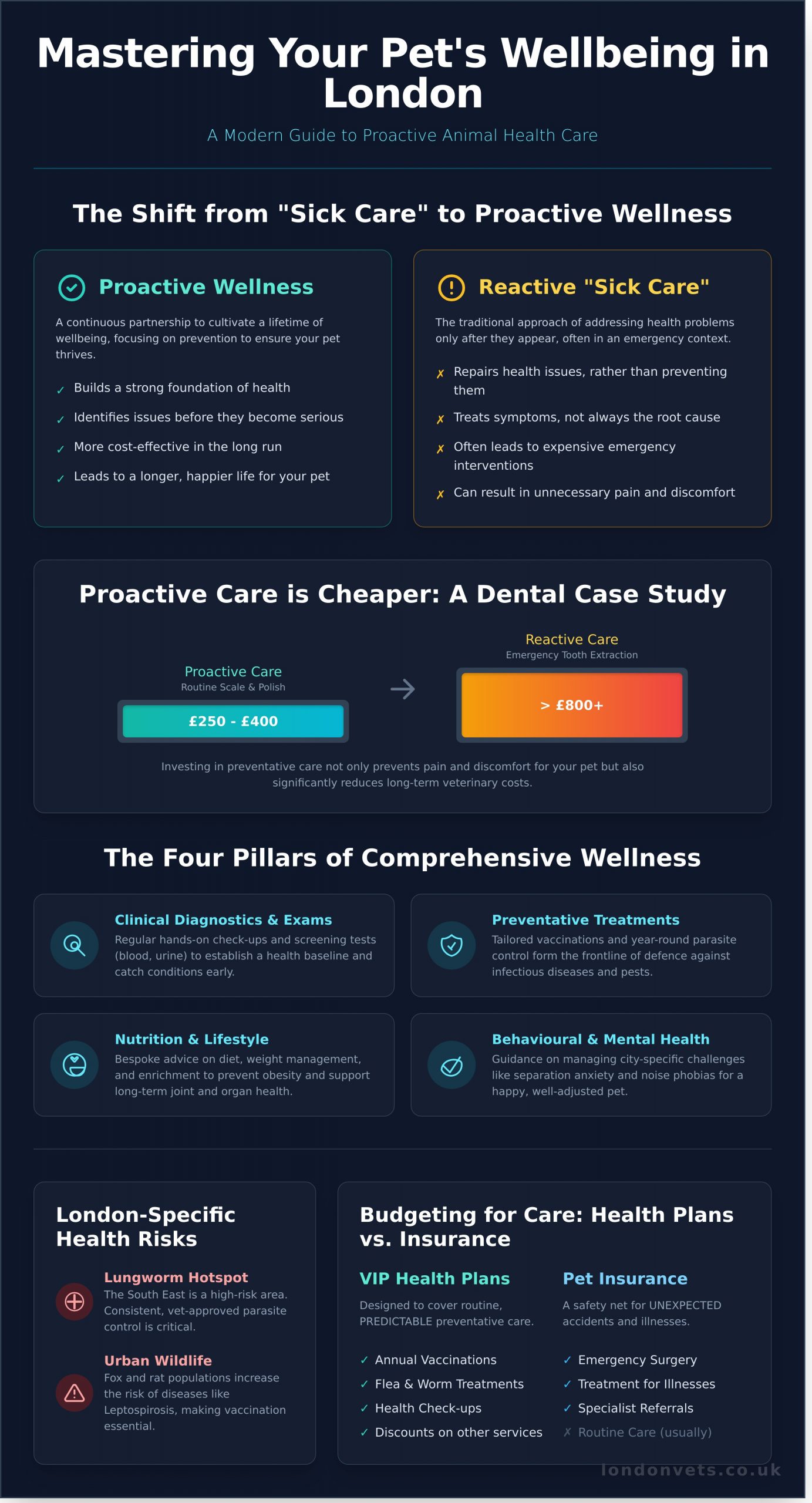 The Complete Guide to Animal Health Care in London: A Proactive Approach for 2026 - Infographic