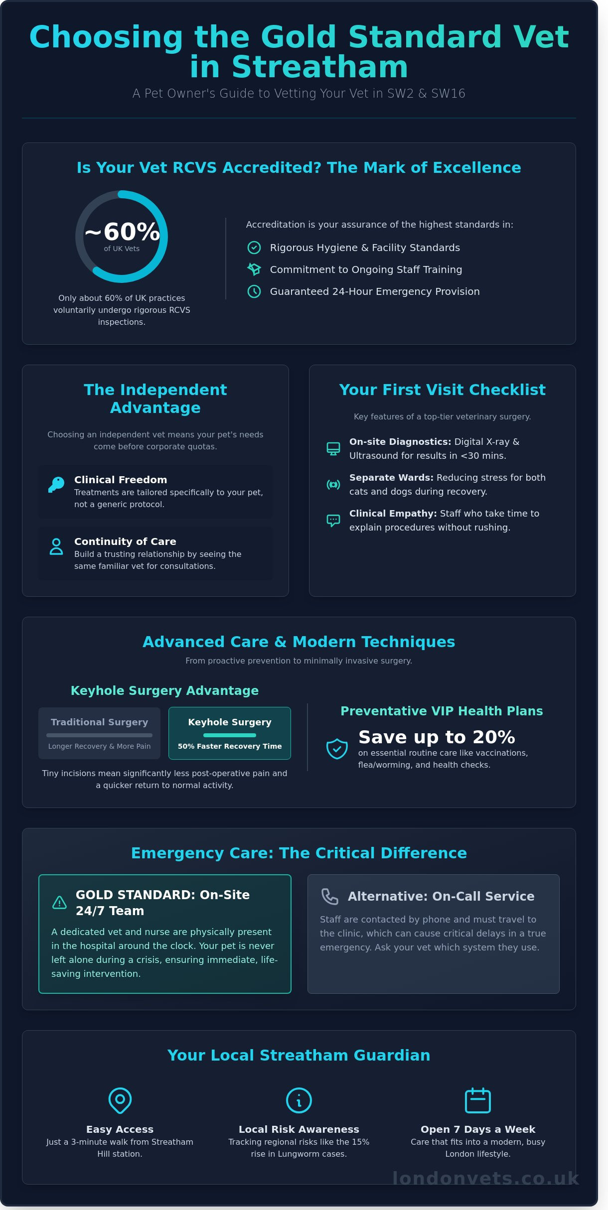 Veterinary Streatham: Your Guide to Expert Pet Care in SW2 & SW16 - Infographic